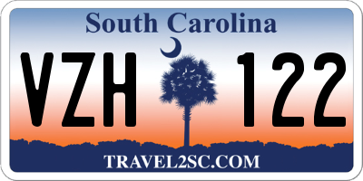 SC license plate VZH122