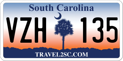 SC license plate VZH135