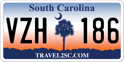 SC license plate VZH186