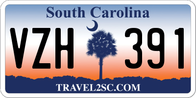SC license plate VZH391