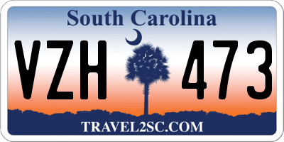 SC license plate VZH473