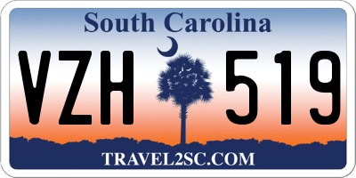 SC license plate VZH519