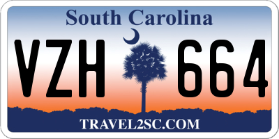 SC license plate VZH664