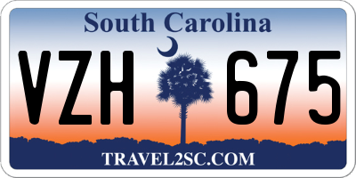 SC license plate VZH675