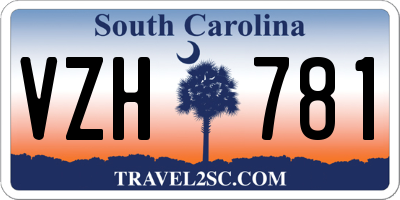 SC license plate VZH781