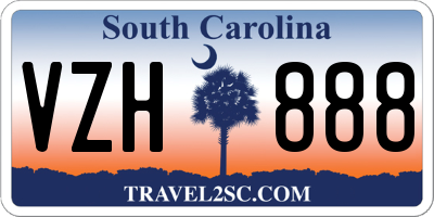 SC license plate VZH888
