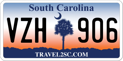 SC license plate VZH906