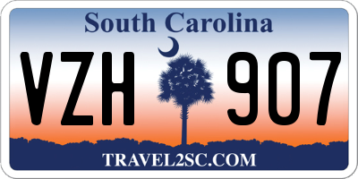 SC license plate VZH907