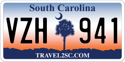 SC license plate VZH941