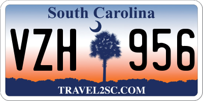 SC license plate VZH956