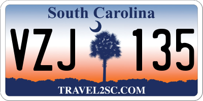 SC license plate VZJ135