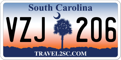 SC license plate VZJ206