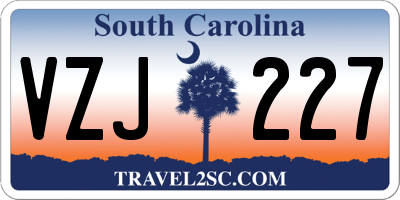 SC license plate VZJ227