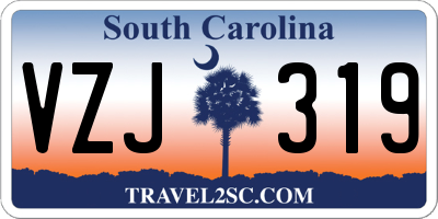 SC license plate VZJ319