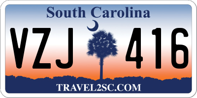 SC license plate VZJ416