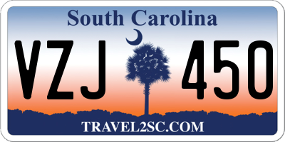SC license plate VZJ450