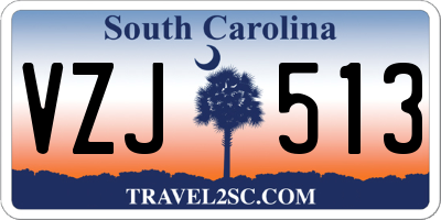 SC license plate VZJ513