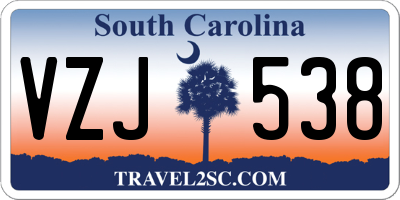 SC license plate VZJ538