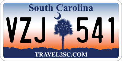 SC license plate VZJ541