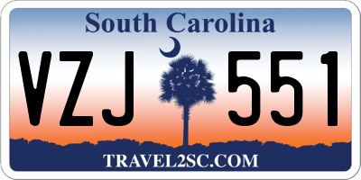 SC license plate VZJ551