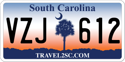 SC license plate VZJ612