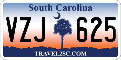 SC license plate VZJ625