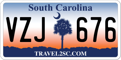 SC license plate VZJ676