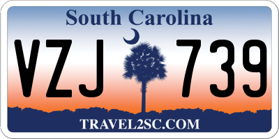 SC license plate VZJ739