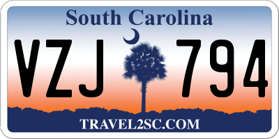 SC license plate VZJ794