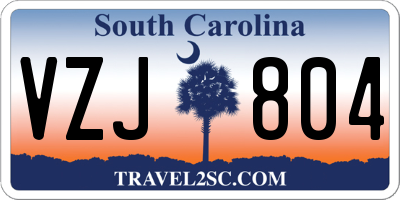 SC license plate VZJ804