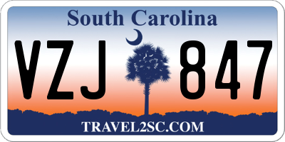 SC license plate VZJ847