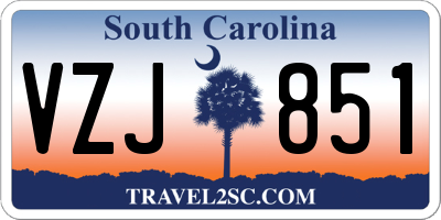 SC license plate VZJ851