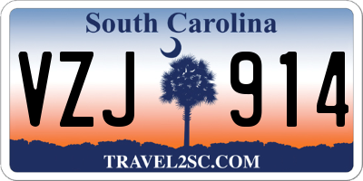 SC license plate VZJ914