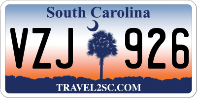 SC license plate VZJ926