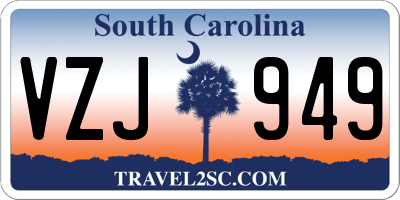 SC license plate VZJ949