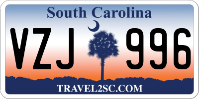 SC license plate VZJ996