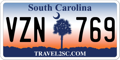 SC license plate VZN769