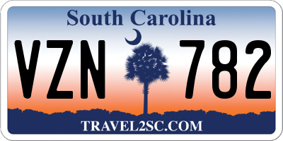 SC license plate VZN782