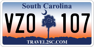 SC license plate VZO107