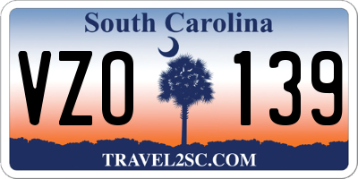 SC license plate VZO139