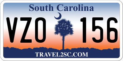 SC license plate VZO156