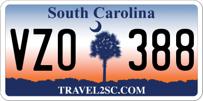 SC license plate VZO388