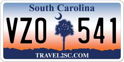 SC license plate VZO541