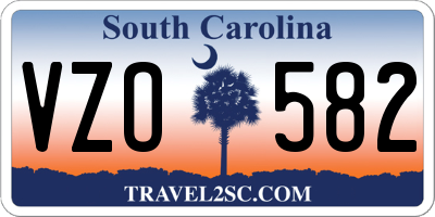 SC license plate VZO582