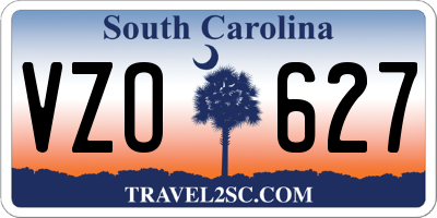 SC license plate VZO627