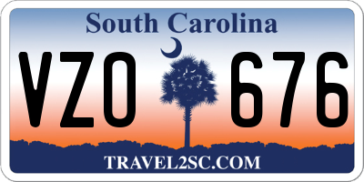 SC license plate VZO676