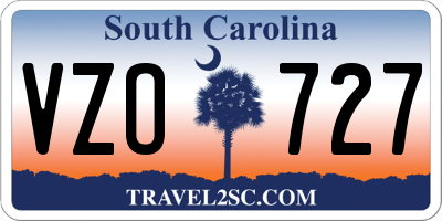 SC license plate VZO727