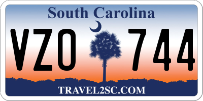 SC license plate VZO744
