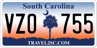 SC license plate VZO755