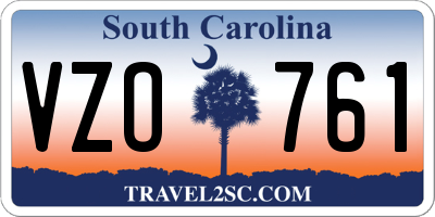 SC license plate VZO761